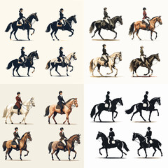 silhouette, horse, vector, animal, animals, deer, illustration, icon, wild, black, cat, nature, set, dog, collection, running, farm, wildlife, design, silhouettes, mammal, giraffe, pet, race, outline