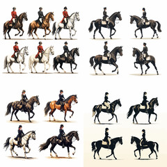 horse, silhouette, vector, animal, animals, illustration, farm, black, running, wild, set, nature, icon, pony, collection, dog, stallion, silhouettes, race, outline, mammal, wildlife, deer, pet, cat