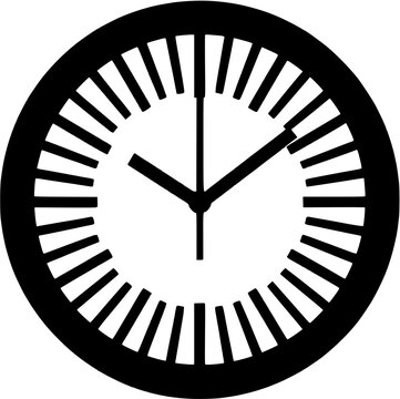 Clock Time Is Running Out Illustration Vintage Outline Icon In Hand-drawn Style