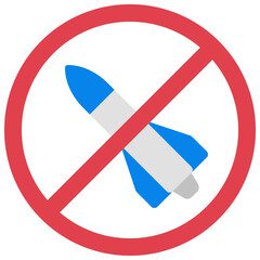 No Missiles Sign Icon