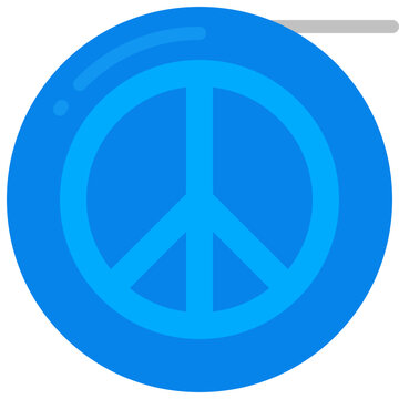 Peace Sign Badge Icon