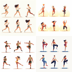 silhouette, people, vector, woman, illustration, dance, sport, child, family, business, jumping, black, fitness, set, group, lady, body, fashion, silhouettes, dancer, men, person, couple, collection, 