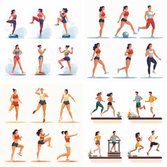 people, silhouette, vector, woman, illustration, business, sport, cartoon, set, icon, collection, group, boy, yoga, child, soccer, fitness, football, person, black, fashion, kid, men, dance, icons