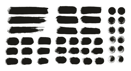 Hand Drawn Round Sponge Regular Artist Brush Straight Lines High Detail Abstract Vector Background MEGA Set 