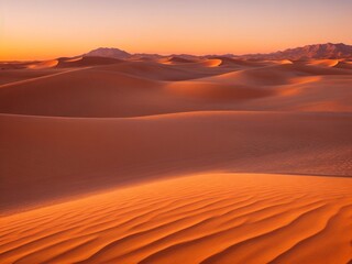 serenity in the sands breathtaking sunset illuminating desert dunes in UHD
