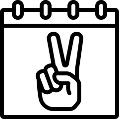 World Peace Day Calendar Icon