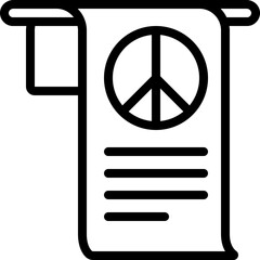 Peace Flag Scroll Icon