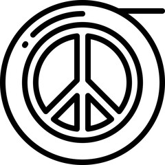 Peace Sign Badge Icon