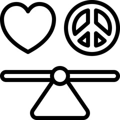 Peace And Love Balance Icon