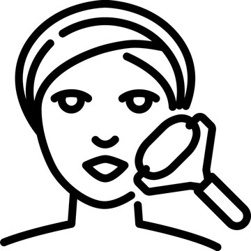 recommend clip art: Facial roller icon. Outline design. For presentation, graphic design, mobile application.