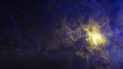 A cosmic nebula with a bright center
