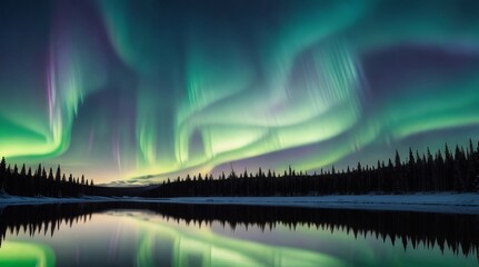 aurora lights background