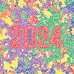 Colorful New Year Abstract Background. Vector Illustration.