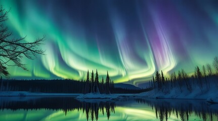 aurora lights background