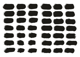 Hand Drawn Round Sponge Regular Artist Brush Straight Lines High Detail Abstract Vector Background Set 