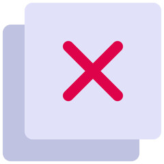 Obraz premium Delete Cross Sign Icon