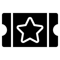 Cinema Star Ticket Icon