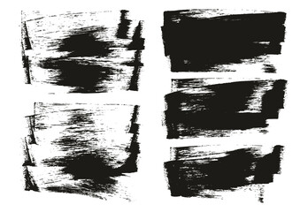 Hand Drawn Flat Sponge Regular Artist Brush Long Background Mix High Detail Abstract Vector Background Mix Set 