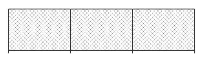 Foto op Plexiglas Chain link fence vector isolated on white , Metal Wire Fence. © SAADI ALA