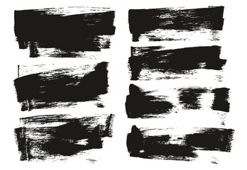 Hand Drawn Flat Sponge Regular Artist Brush Long Background Mix High Detail Abstract Vector Background Mix Set 