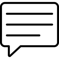 Rectangle Message Bubble Icon
