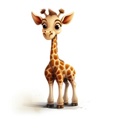 Fototapeta premium giraffe isolated on white
