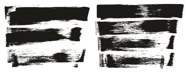 Hand Drawn Flat Sponge Regular Artist Brush Long Background Mix High Detail Abstract Vector Background Mix Set 