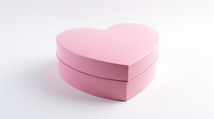 A pink heart-shaped gift box
