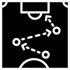 Player plan icon. Solid design. For presentation, graphic design, mobile application.