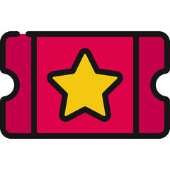 Cinema Star Ticket Icon