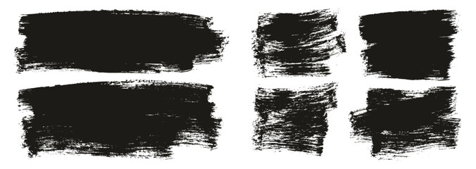 Hand Drawn Flat Paint Brush Thick Long & Short Background Mix High Detail Abstract Vector Background Mix Set 