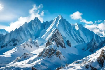 Fototapeta na wymiar swiss mountains in winter