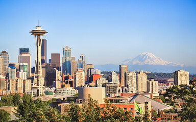 View of Seattle cityscape, Washington State - 688066562