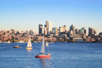 View of Seattle cityscape, Washington State - 688066578