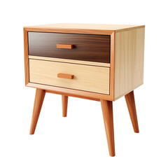wooden nightstand isolated on transparent background Remove png, Clipping Path, pen tool