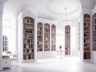 The library is elegant and quiet. Suitable for reading books