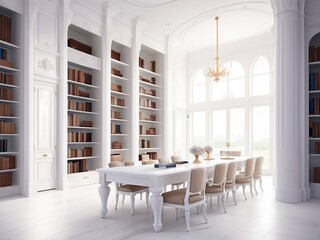 The library is elegant and quiet. Suitable for reading books