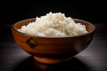 A bowl of warm white rice 