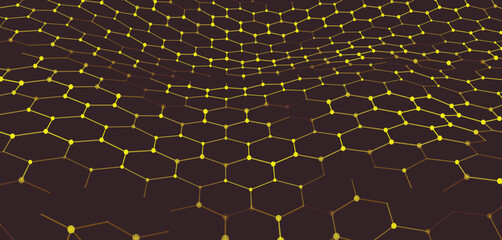 Naklejka premium Futuristic hexagon background. Futuristic hexagonal vector illustration. Abstract technology background. Technology concept. Big data. 3d rendering.
