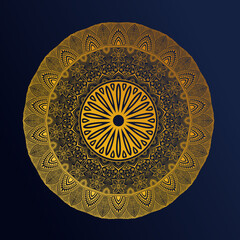 Luxury ornamental mandala background design with golden arabesque pattern Arabic Islamic east style. Luxury mandala with gold  color use to background, banner, poster, cover, card, flyer.