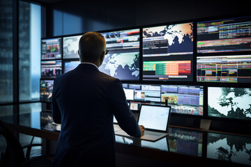 Journalists attending a virtual press conference via video conferencing, Online press room with diverse reporters connecting remotely