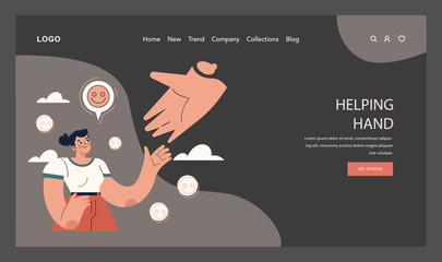 Positive relationships web banner or landing page dark or night mode. Loving family connection and friends support. Warm relations and communication between people. Flat vector illustration