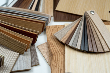 various parquet wood chipboard, samples contains wooden