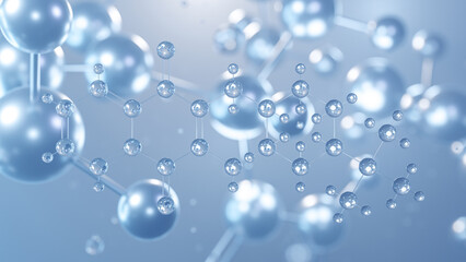 buparvaquone molecular structure 3d, flat model, naphthoquinone antiprotozoal drug, structural chemical formula view from a microscope