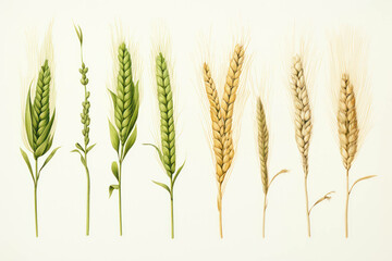 Seed ear wheat plant organic agricultural background grain cereal harvest food - obrazy, fototapety, plakaty
