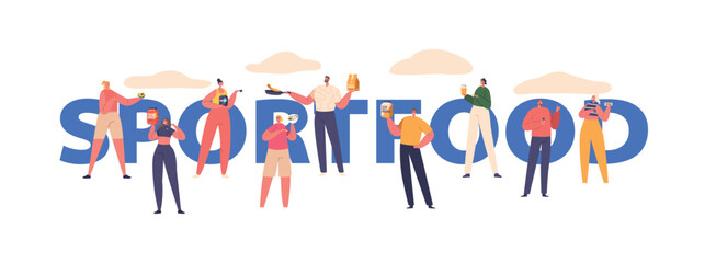 Characters Savoring Sporty Snacks, From Protein Bars To Hydrating Drinks, Array Complements Their Active Lifestyle