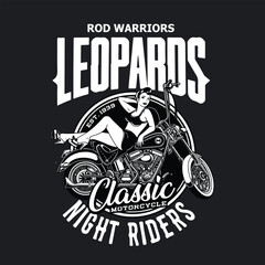  motorcycle night riders top design vector 