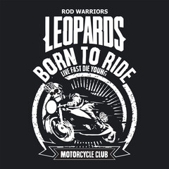 illustration of  motor bike riders top t shirt design vector 