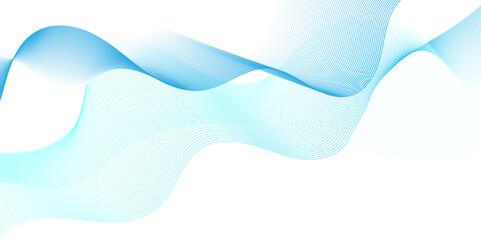 	
Modern seamless abstract blue wave geometric Technology, data science frequency gradient lines on transparent background. Isolated on white background. blue and white wavy stripes background.