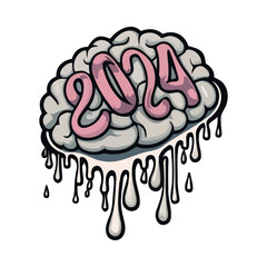 Happy new year 2024 typography